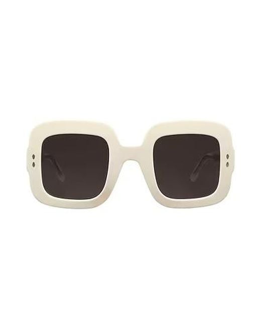 Isabel Marant Black Rectangular Plastic-Frame Sunglasses