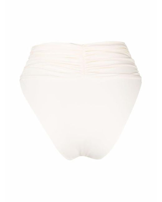 Magda Butrym White High-Waist Flower Patch Swim Bottom