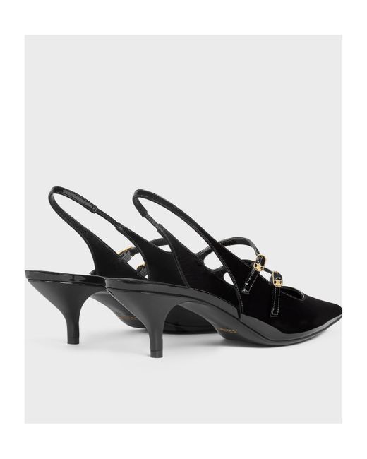Céline Black Judy Double Strap Mary Jane Slingback