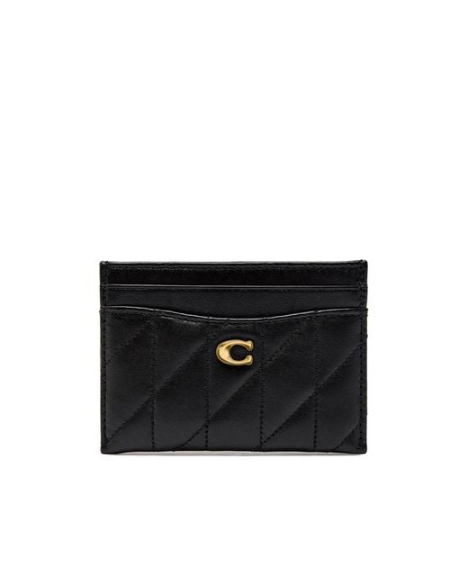 COACH Black Leather Card Holder