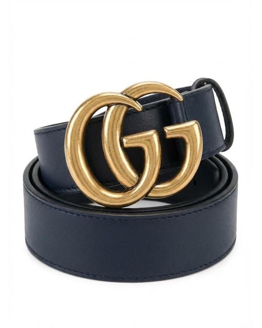 Gucci Blue Gg Cross-Buckle Belt for men