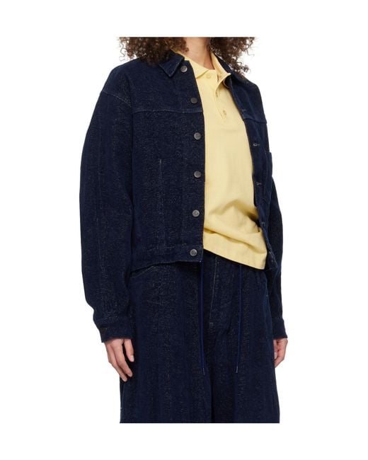 Needles Blue Darts Bottom Collared Casual Jacket for men
