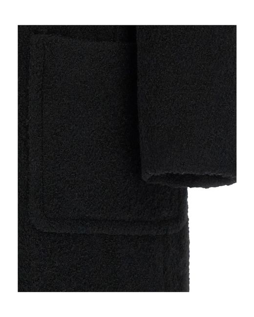 Pinko Black Belted Single-Breasted Coat