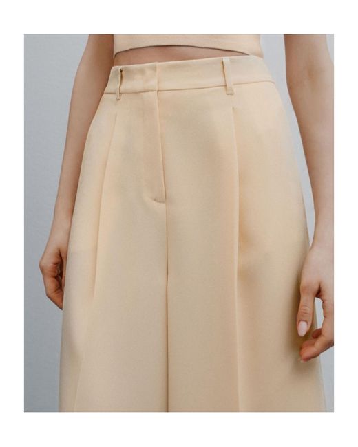 Marella Natural Envers Satin Bermuda Shorts