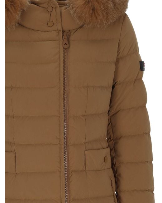 Peuterey Natural Fur-Trimmed Hooded Coat