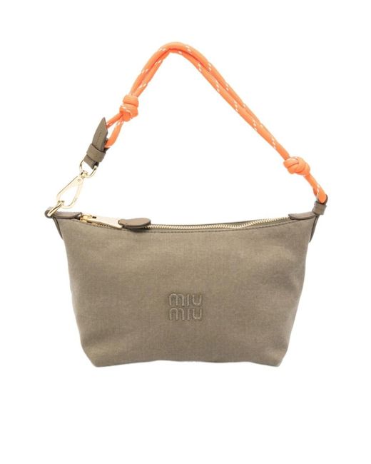 Miu Miu White Gabardine Handbag
