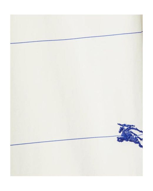 Burberry White Equestrian Knight T-shirt for men
