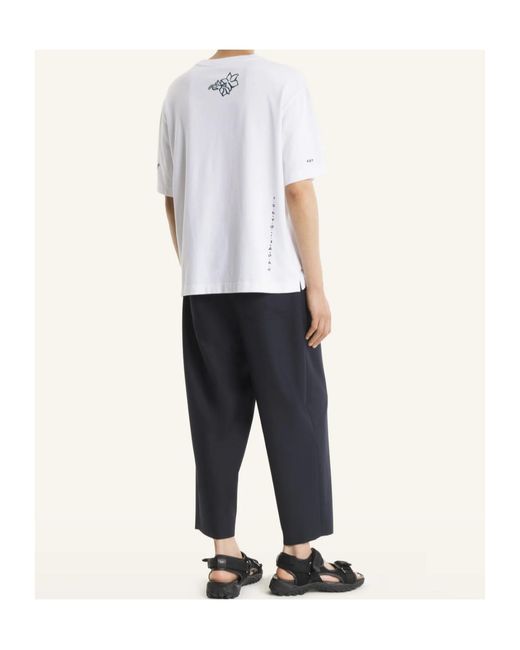 Maison Kitsuné White Short-Sleeved T-Shirt for men