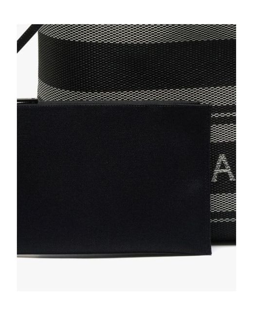 Ferragamo Black Striped Tote Bag for men