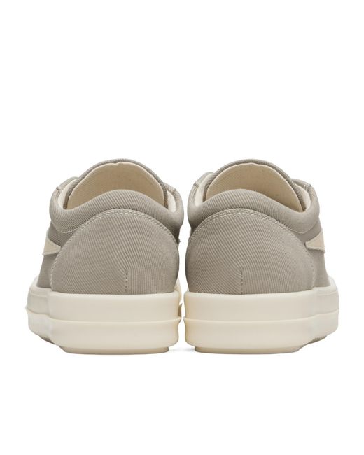 Rick Owens Gray Concordians Laceless Retro Casual Sneakers