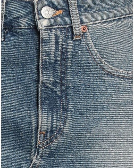 MM6 by Maison Margiela Blue Dark Wash Flared Skirt