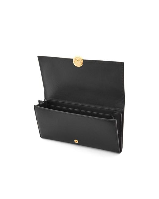 Loewe Black Logo Engraved Fold-Over Wallet
