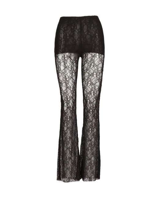 Philosophy Di Lorenzo Serafini Black Lace Detailed Flared Trousers