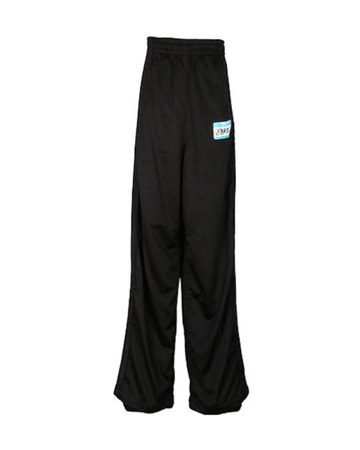 Vetements Black Logo Casual Pants for men