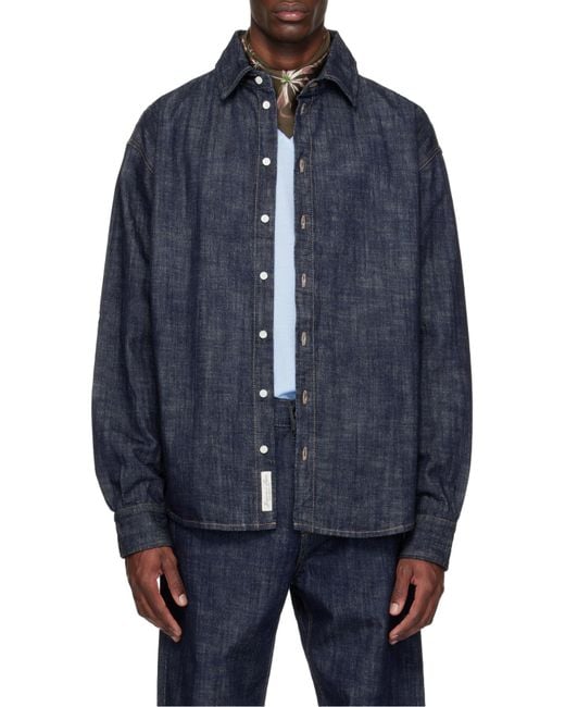 Jacquemus Blue Simon Denim Shirt for men