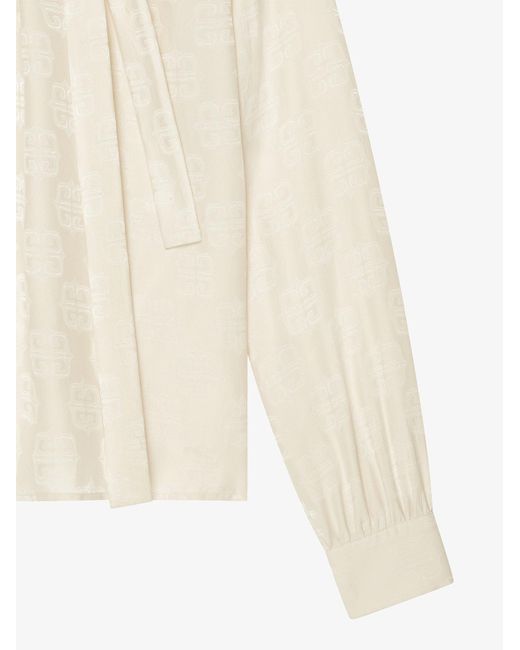 Givenchy Natural 4G Jacquard Long-Sleeved Blouse