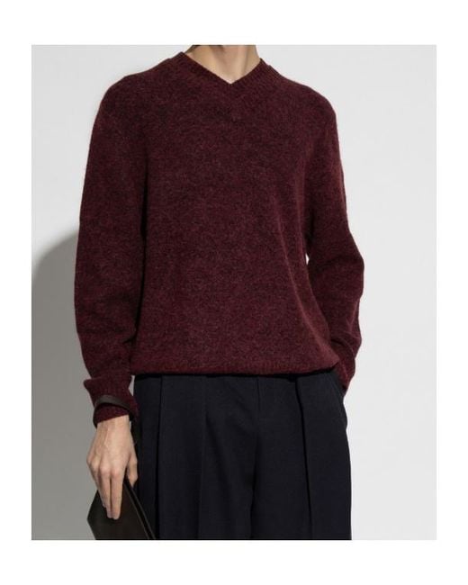 Samsøe & Samsøe Purple Safloyd V-Neck Knitted Sweater for men