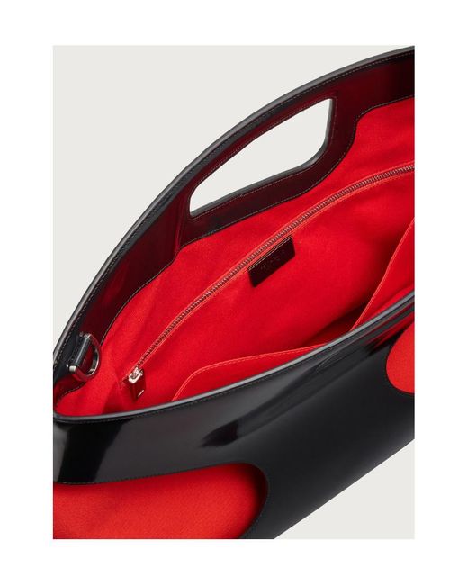 Ferragamo Red Hollowed-Out Detail Shoulder Bag for men