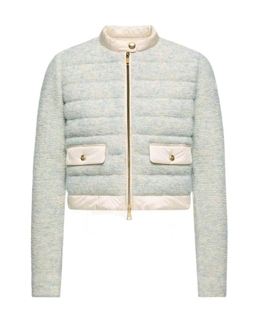 Moncler White Flap-Pockets Zipped Jacket