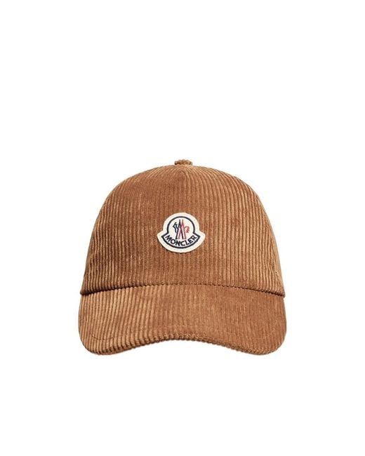 Moncler Brown Logo Patch Baseball Cap
