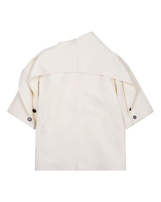 Bottega Veneta White Short-Sleeved Top