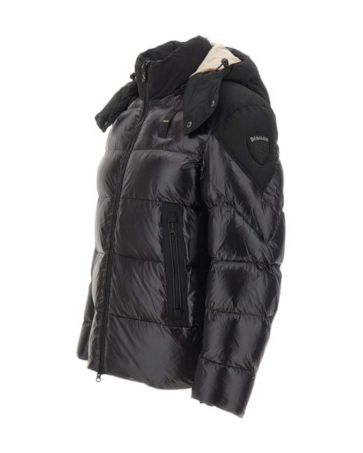 Blauer Usa Black Blauer Kiernan Hooded Down Jacket for men