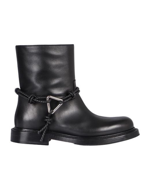 Bottega Veneta Black Round Toe Short Boots