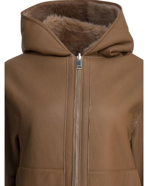 FURLING BY GIANI Brown Hooded Zip Jacket