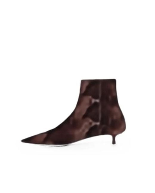 Aeyde Brown Pointed-Toe Ankle Boots