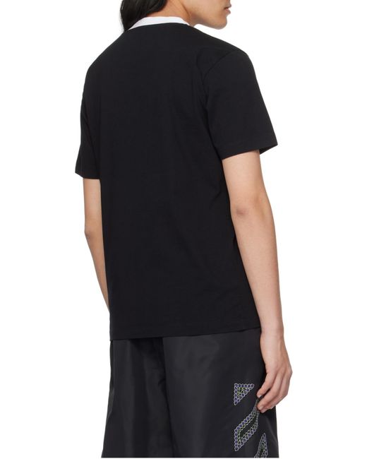 Off-White c/o Virgil Abloh Black Logo Printed Crewneck T-Shirt for men