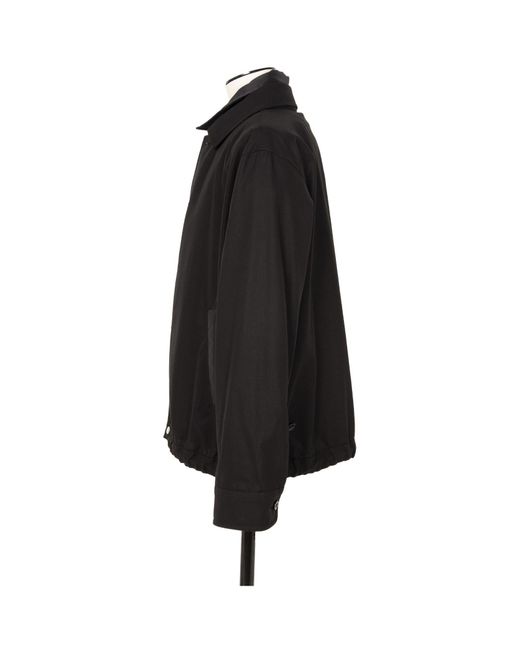 Sacai Black Long Sleeved Buttoned Layered Jacket for men
