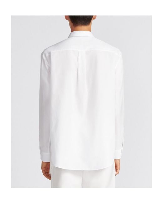 Dior White Homme Long-Sleeved Button-Up Shirt for men