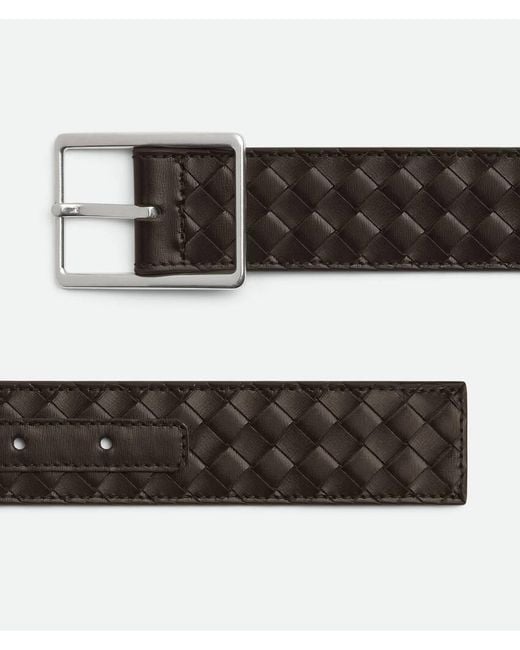 Bottega Veneta Black Intrecciato Piccolo Belt for men