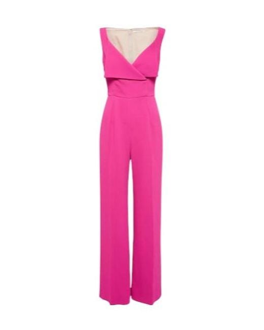 Emilia Wickstead Pink Antica Crepe Jumpsuit