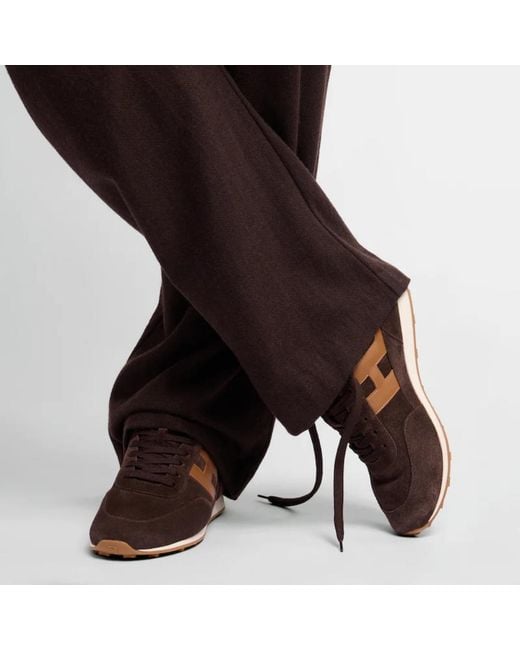 Hogan Brown Athletic Sneakers for men