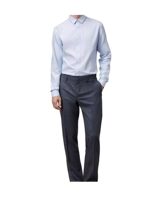 Dior Blue Shirt With Bee Embroidery for men