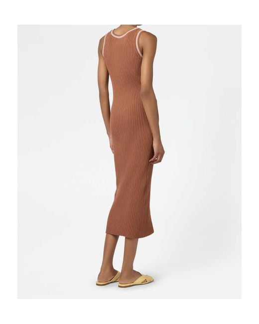 Tod's Brown Sleeveless Dress