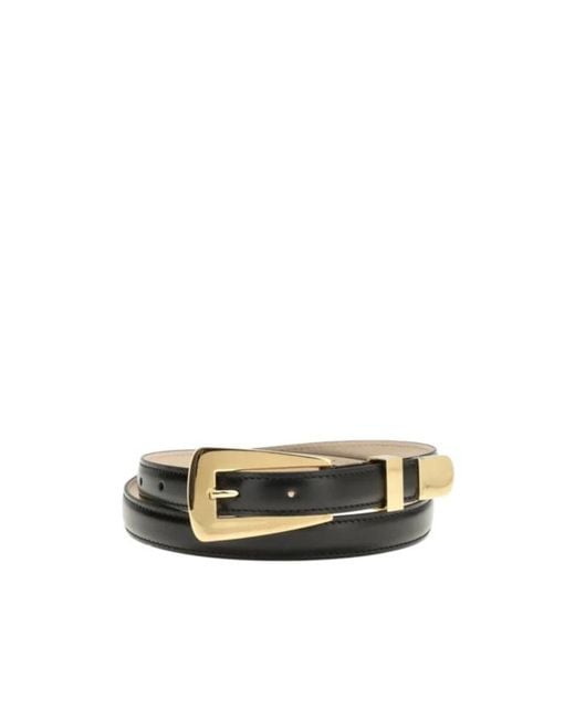 Khaite White Lucca Logo Printed Buckle Belt
