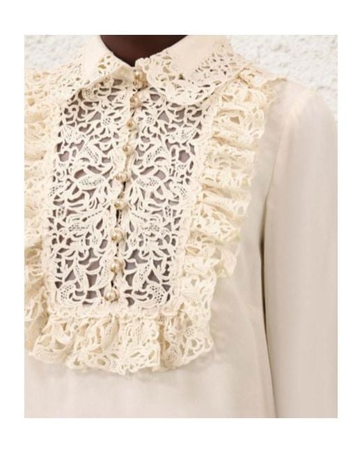 Zimmermann White Lace-Trim Dress