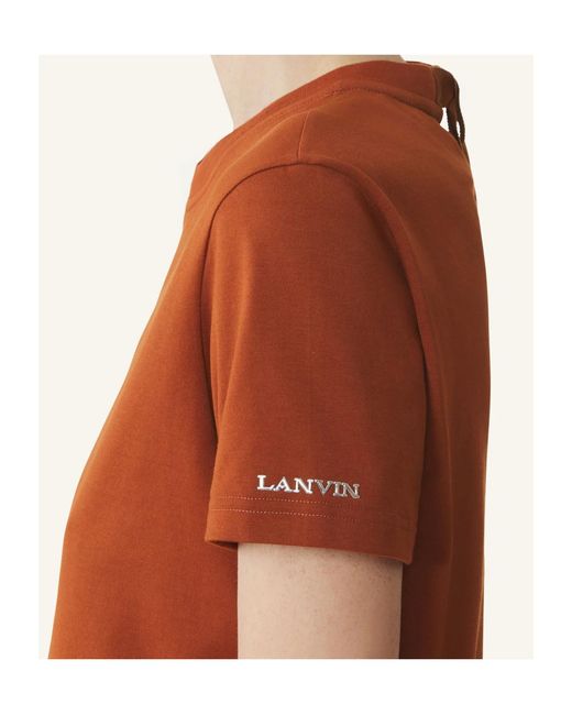 Lanvin Brown Tie-Detail Top