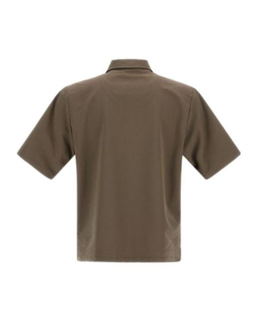 Herno Gray Seer-Crease Shirt for men
