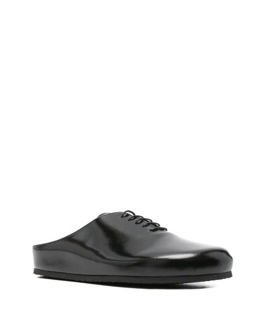 Jacquemus Black Lace-Up Flat Mules