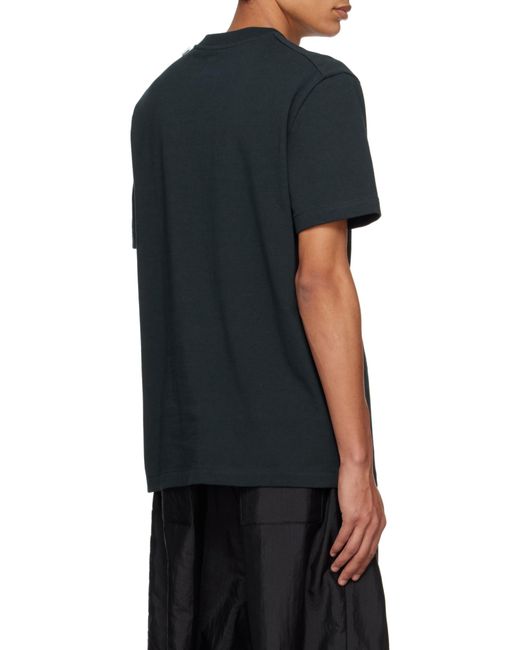 Jil Sander Black Crewneck Short Sleeved T-Shirt for men