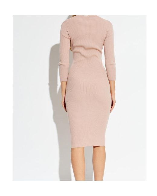 Fendi Pink Wool And Silk Dress