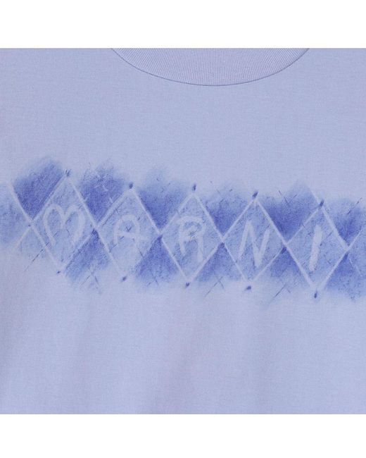 Marni Blue Short Sleeve T-Shirt