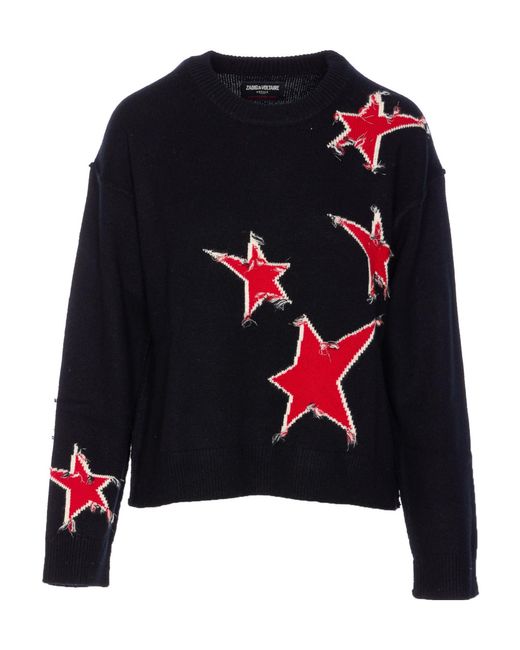 Zadig & Voltaire Black Stars Crewneck Jumper