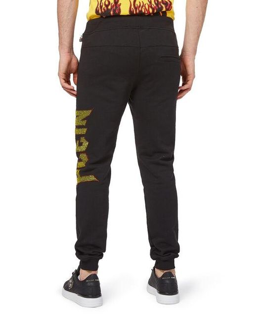 Philipp Plein Blue Plush Sweatpants for men