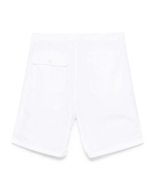 Prada White Knee-Length Bermuda Shorts for men