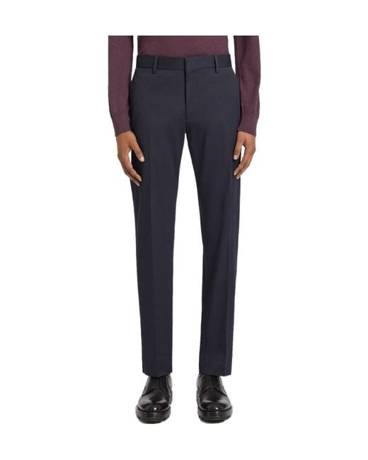 Zegna Black Straight-Leg Tailored Trousers for men
