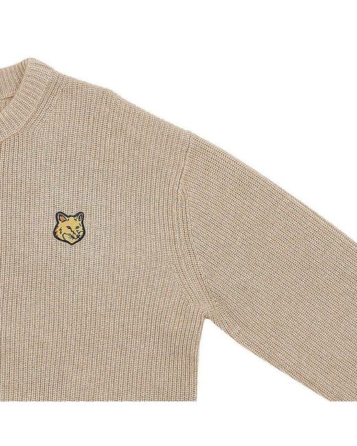 Maison Kitsuné Natural Long Sleeve Sweater for men